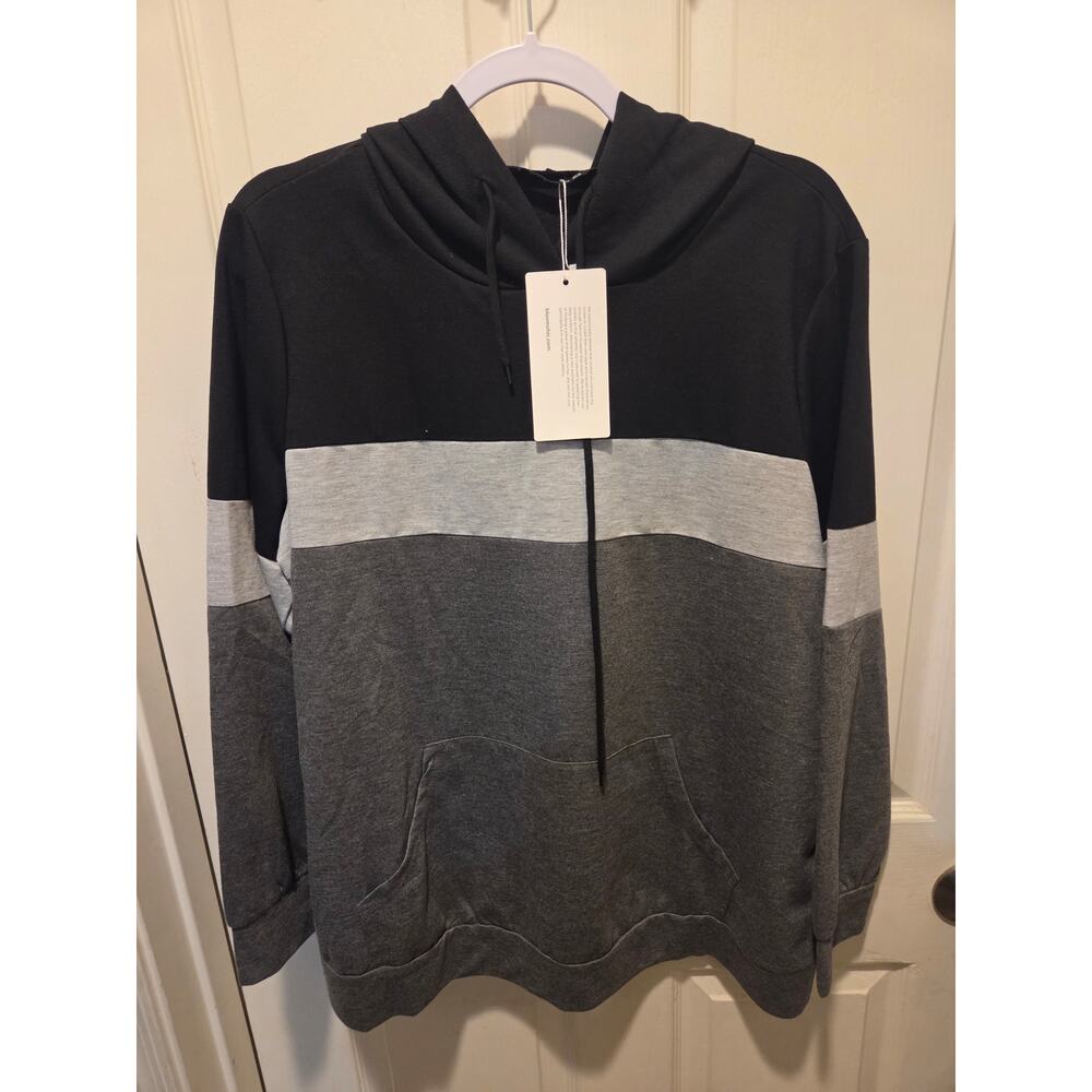 BloomChic Womens Colorblock Hoodie Sweatshirt Size US 12 NWT